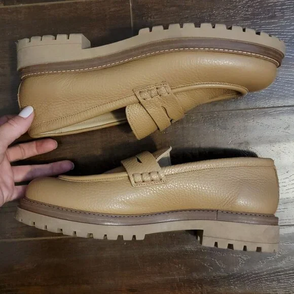 Reiss Beckton Loafer Womens 9 Beige Contemporary Y2K 90s Academia Preppy - Picture 5 of 10